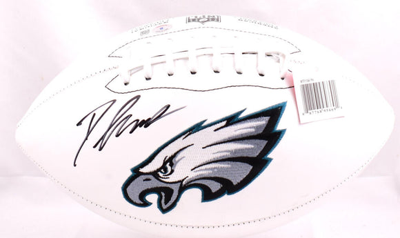 D'Andre Swift Autographed Philadelphia Eagles Logo Football-Beckett W Hologram *Black Image 1