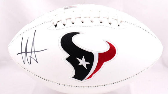 Will Anderson Autographed Houston Texans Logo Football- Fanatics *Black Image 1