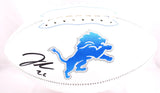 Jahmyr Gibbs Autographed Detroit Lions Logo Football - Fanatics *Black Image 1