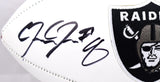 Josh Jacobs Autographed Las Vegas Raiders Logo Football-Beckett W Hologram *Black Image 2