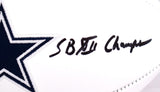 Ed "Too Tall" Jones Autographed Dallas Cowboys Logo Football w/SB Champs -Beckett W Hologram *Black Image 2