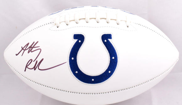 Anthony Richardson Autographed Indianapolis Colts Logo Football- Fanatics *Black Image 1