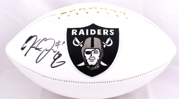 Josh Jacobs Autographed Las Vegas Raiders Logo Football-Beckett W Holo *ALT Image 1