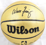 Walt Frazier Autographed Official NBA Gold Wilson Basketball-Beckett W Hologram *Black Image 1