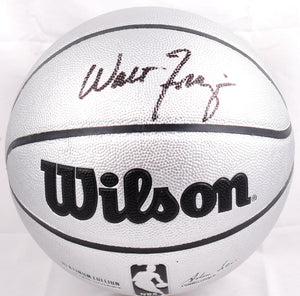 Walt Frazier Autographed Official NBA Platinum Wilson Basketball-Beckett W Hologram *Black Image 1
