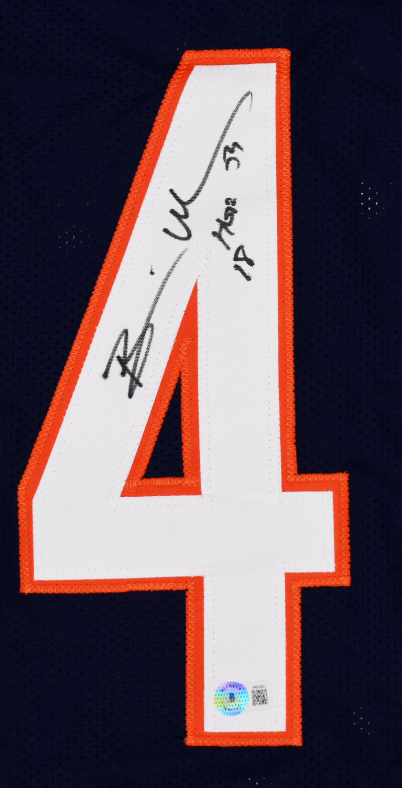 Brian Urlacher Autographed Blue Pro Style Jersey w/ HOF- Beckett W Hol –  The Jersey Source