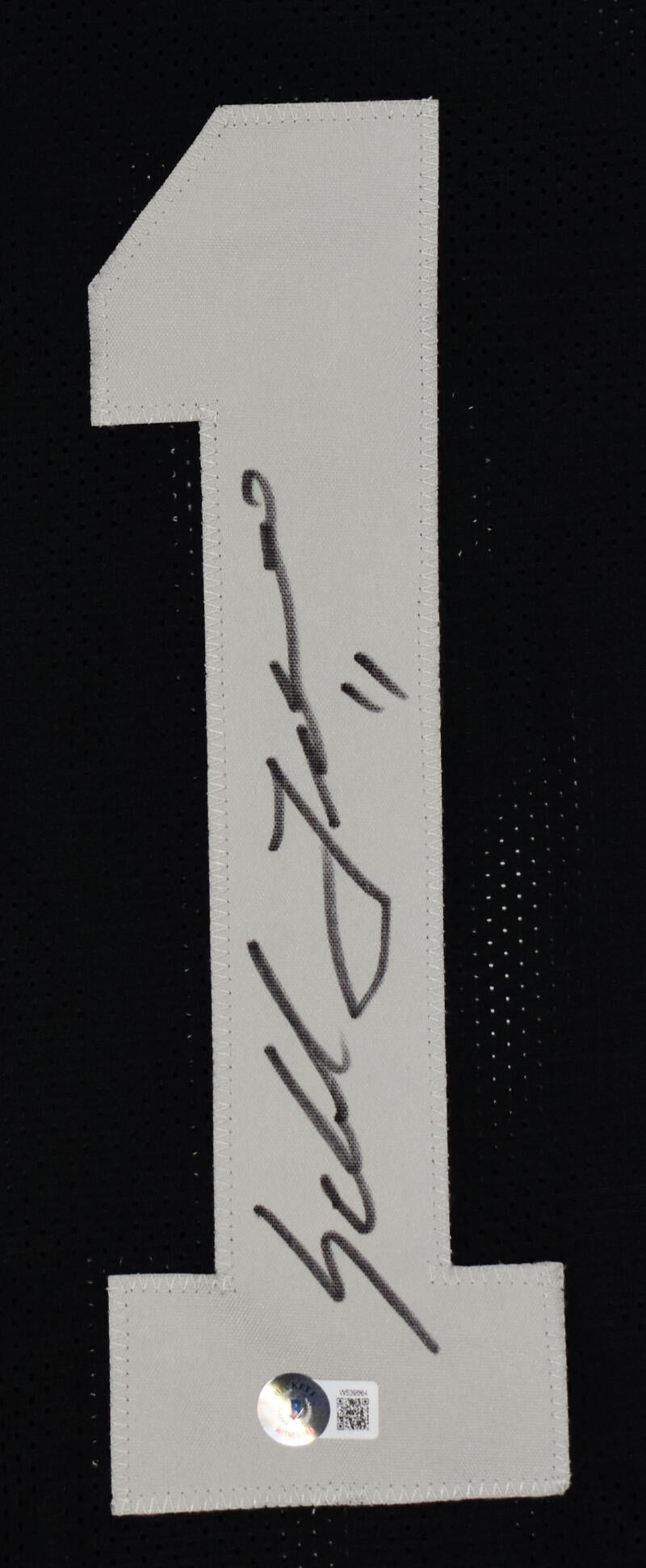 Sebastian Janikowski Autographed Black Pro Style STAT Jersey