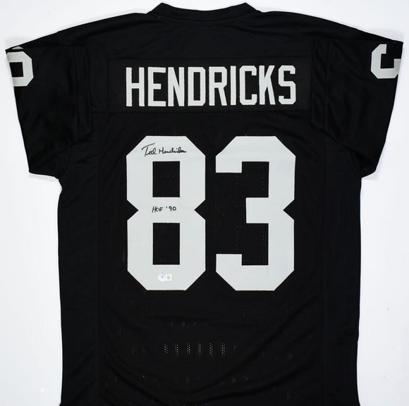 Ted Hendricks Signed Raiders Full-Size Speed Helmet Inscribed HOF