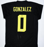 Christian Gonzalez Autographed Black College Style Jersey- Beckett W Hologram *Black Image 1