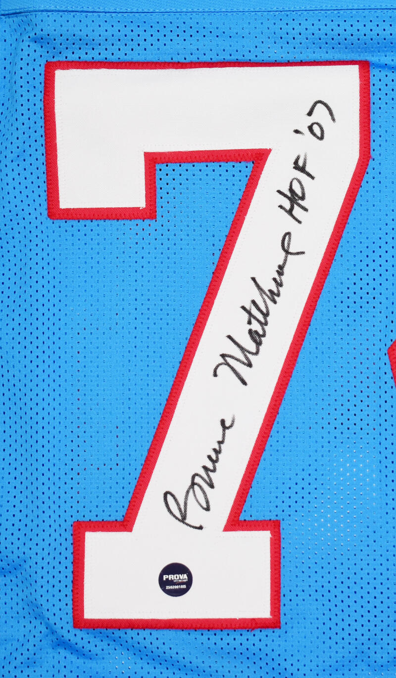 BRUCE MATTHEWS CUSTOM HOUSTON OILERS JERSEY