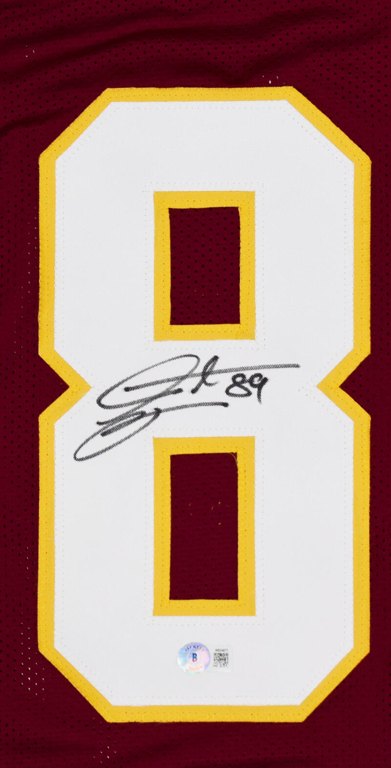 The Jersey Source Autographs Santana Moss Autographed Maroon Pro Style Jersey-Beckett W Hologram *Black