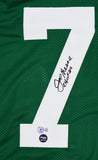 Joe Greene Autographed Green College Style Jersey w/ CHOF- Beckett W Hologram *Black Image 2