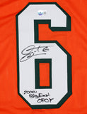 Santana Moss Autographed Orange College Style Jersey w/ 2000 OPOY -Beckett W Hologram *Black Image 2