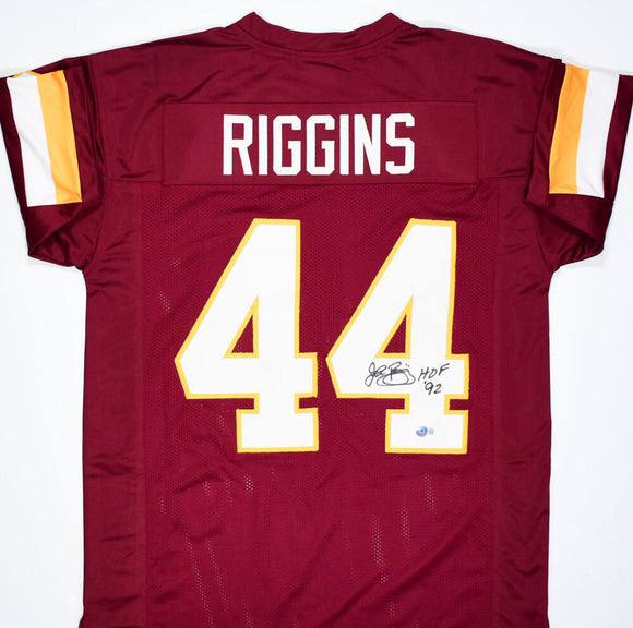 John Riggins Autographed Green Pro Style Jersey- Beckett W Hologram *Black