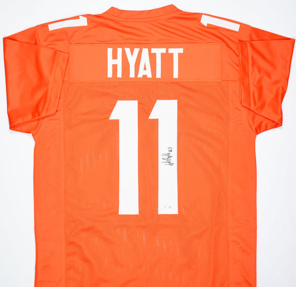 Jalin Hyatt Autographed Orange College Style Jersey- Beckett W Hologram *Black Image 1