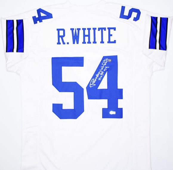 Autographed/Signed Randy White HOF 94 Dallas Blue Football Jersey