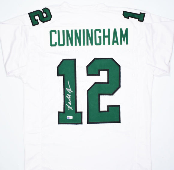 Randall Cunningham Autographed White Pro Style Jersey - Beckett W Hologram *Silver Image 1