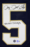 Rocket Ismail Signed Blue College Style Jersey w/ 88 Nat'l Champs- Beckett W Hologram *Black Image 2