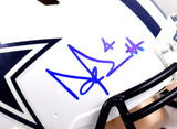 Dak Prescott Autographed Cowboys F/S Flat White Speed Authentic Helmet - Beckett W Hologram *Blue Image 2