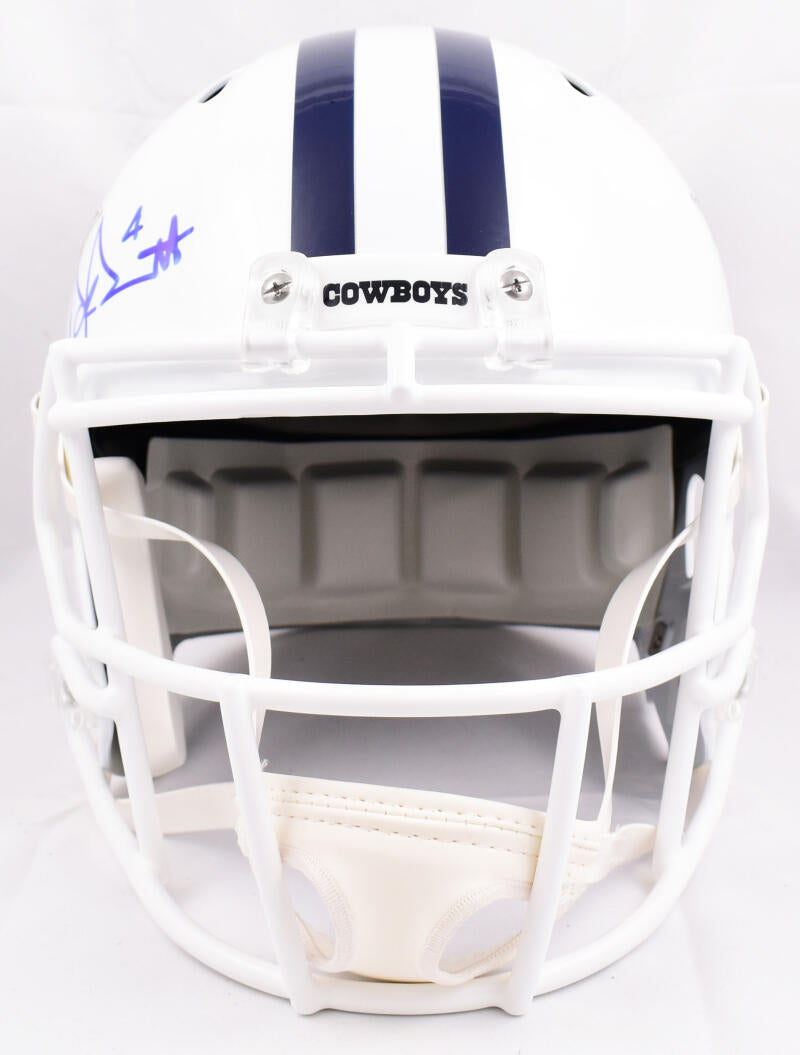 Dak Prescott Signed Dallas Cowboys Authentic 2022 Alt Speed Helmet BAS 39763