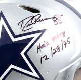 Drew Pearson Roger Staubach Autographed Dallas Cowboys F/S Speed Authentic Helmet-Beckett W Hologram *Black Image 2