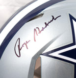 Drew Pearson Roger Staubach Autographed Dallas Cowboys F/S Speed Authentic Helmet-Beckett W Hologram *Black Image 3