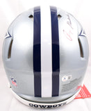 Drew Pearson Roger Staubach Autographed Dallas Cowboys F/S Speed Authentic Helmet-Beckett W Hologram *Black Image 4