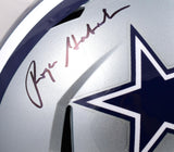 Drew Pearson Roger Staubach Autographed Dallas Cowboys F/S Speed Helmet-Beckett W Hologram *Black Image 2