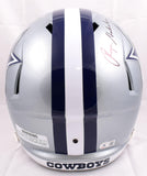 Drew Pearson Roger Staubach Autographed Dallas Cowboys F/S Speed Helmet-Beckett W Hologram *Black Image 4