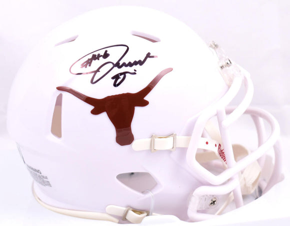 Joseph Ossai Autographed Texas Longhorns Speed Mini Helmet-Beckett W Hologram *Black Image 1