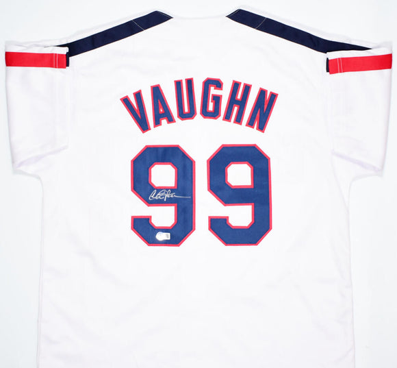 Charlie Sheen Autographed Major League Ricky 'Wild Thing' Vaughn Pro Style Jersey - Beckett W Hologram *Silver Image 1