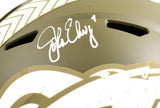 John Elway Autographed Denver Broncos F/S Salute to Service Speed Helmet-Beckett W Hologram *White Image 2