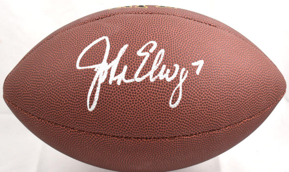 John Elway Autographed Denver Broncos Super Grip Football-Beckett W Ho –  The Jersey Source