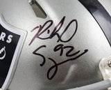 Richard Seymour Autographed Raiders Flash Speed Mini Helmet- Beckett W Hologram *Black Image 2