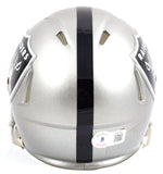 Richard Seymour Autographed Raiders Flash Speed Mini Helmet- Beckett W Hologram *Black Image 3