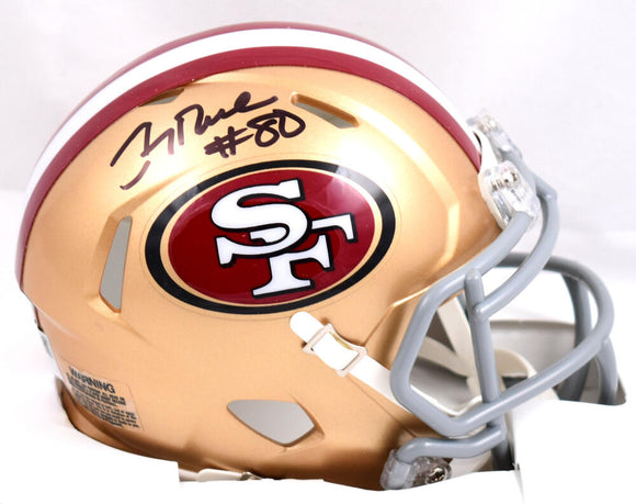 Jerry Rice Autographed San Francisco 49ers Speed Mini Helmet- Fanatics –  The Jersey Source