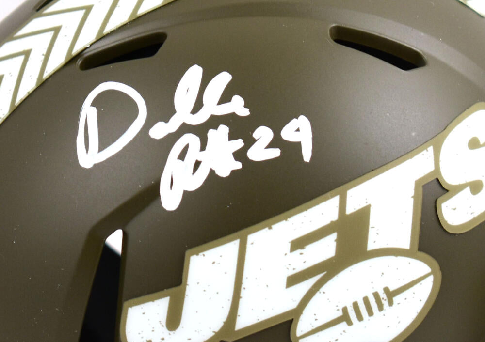 Darrelle Revis Signed White Jets Mini Helmet