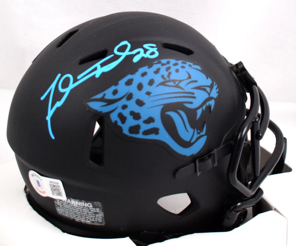 Fred Taylor Autographed Jacksonville Jaguars Eclipse Speed Mini Helmet-Beckett W Hologram *Teal Image 1