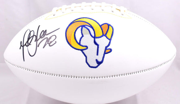Marshall Faulk Autographed Rams Logo Football- Beckett W Hologram *Black Image 1