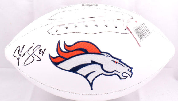 Champ Bailey Autographed Denver Broncos Logo Football-Beckett W Hologram *Black Image 1