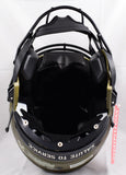 Darrelle Revis Autographed New York Jets F/S Salute to Service Speed Flex Helmet w/HOF - Beckett W Hologram *White Image 5