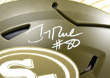 Jerry Rice Autographed San Francisco 49ers F/S Salute to Service Speed Flex Helmet- Fanatics *White Image 2