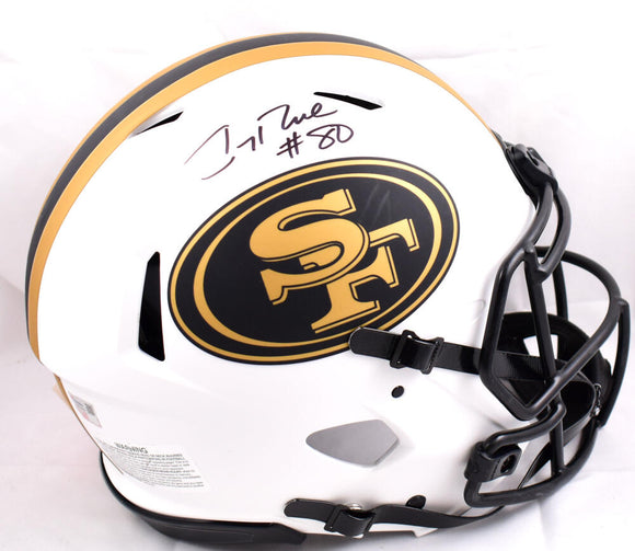 Jerry Rice Autographed San Francisco 49ers F/S Lunar Speed Authentic Helmet - Fanatics *Black Image 1