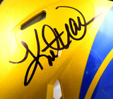 Kurt Warner Autographed Rams Flash F/S Speed Authentic Helmet-Beckett W Hologram *Black Image 2