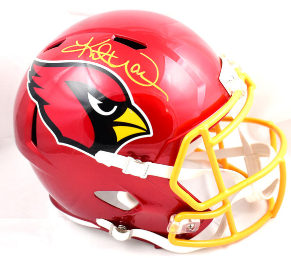 Kurt Warner Signed Cardinals F/S Flash Speed Helmet- Beckett W Hologram *Yellow Image 1