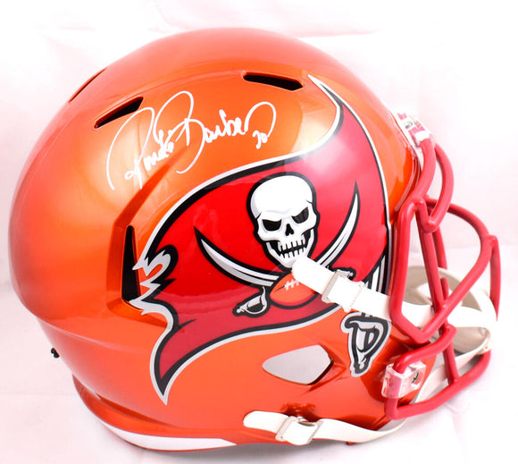 Ronde Barber Autographed Tampa Bay Buccaneers F/S Flash Speed Helmet- Beckett W Hologram *White Image 1