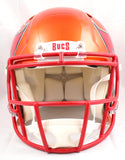 Mike Alstott Signed Buccaneers F/S Flash Speed Authentic Helmet w/ 2 Insc.- Beckett W Hologram *White Image 4