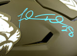 Fred Taylor Autographed Jaguars F/S Salute to Service Speed Flex Helmet- Beckett W Hologram *Teal Image 2