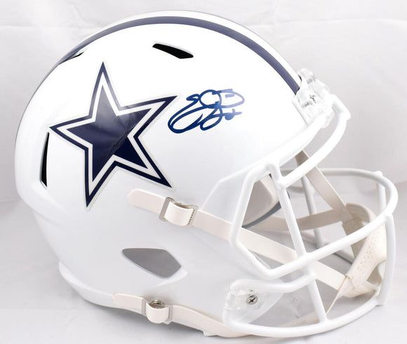 Emmitt Smith Autographed F/S Dallas Cowboys ALT 22 Speed Helmet-Beckett W Hologram *Blue Image 1