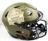 Ray Lewis Autographed Ravens HOF F/S Salute to Service Speed Flex Helmet w/HOF - Beckett W Hologram *White Image 1